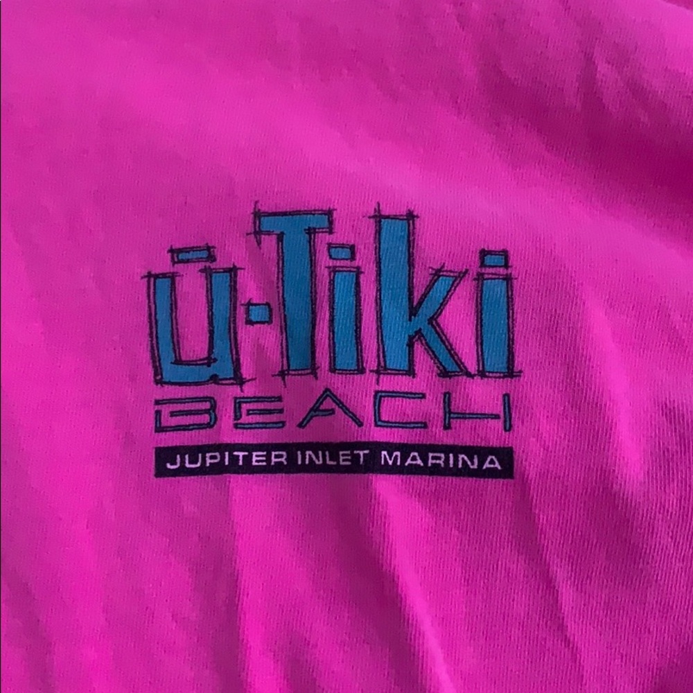 U-Tiki Beach Oversized Pink Pull-over